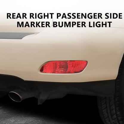G-PLUS Rear Side Marker Bumper Reflector Light w/o Bulbs Right Passenger Side Compatible with RX400H 2006-2008/Fit RX350 2007-2009/Fit RX330 2004-2006 LX2860102N 81910-0E010 Red Lens