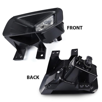 G-PLUS Fog Lights & Headlights Assembly w/o Bulbs Compatible with 2015-2017 Ford F150 Not Fit Models with LED or HID Headlamps(Smoky Cover Black Frame White Reflector Headlights + Fog Lamps)