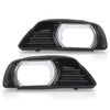 G-PLUS Black Front Bumper Fog Lights Covers Trim 2Pcs Compatible with Toyota Camry XLE 2007 2008 2009 5212706040, 5212806040, TO2598101, TO2599101 Fog Lamp Accessories Black
