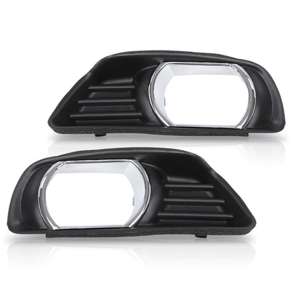 G-PLUS Black Front Bumper Fog Lights Covers Trim 2Pcs Compatible with Toyota Camry XLE 2007 2008 2009 5212706040, 5212806040, TO2598101, TO2599101 Fog Lamp Accessories Black