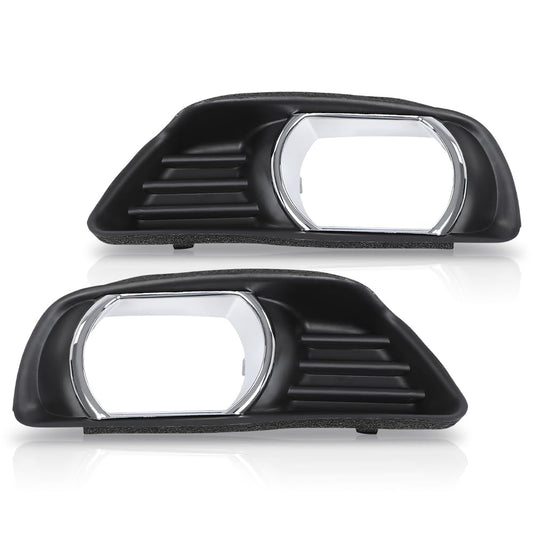 G-PLUS Black Front Bumper Fog Lights Covers Trim 2Pcs Compatible with Toyota Camry XLE 2007 2008 2009 5212706040, 5212806040, TO2598101, TO2599101 Fog Lamp Accessories Black