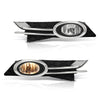 G-PLUS Clear Fog Light Lamps Pair+Black Fog Light Bezel Cover+Switch Compatible with Honda Odyssey 2014 2015 2016 2017 HO2592137, HO2593137