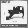 G-PLUS Headlight Bracket Pair Compatible with Chevy Corvette C5 1997-2004 16523679, 16523680 Black