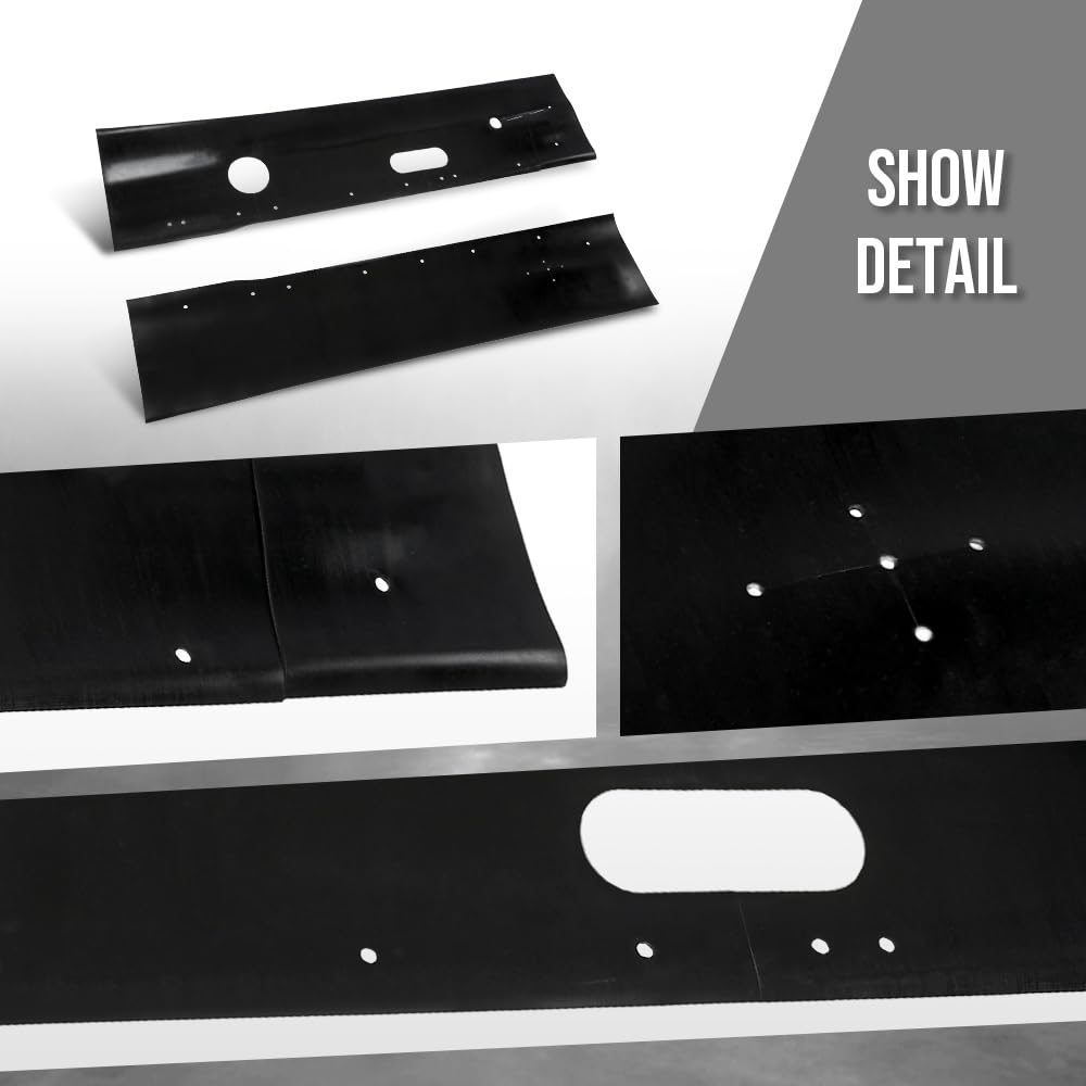 G-PLUS Engine Well Frame Rail Splash Shields Seals Compatible with Dodge Trucks D Series 2WD 1972-1981 Black