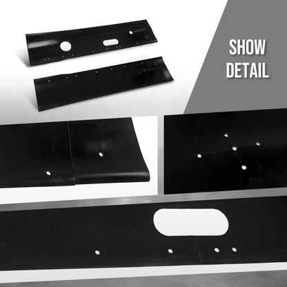 G-PLUS Engine Well Frame Rail Splash Shields Seals Compatible with Dodge Trucks D Series 2WD 1972-1981 Black