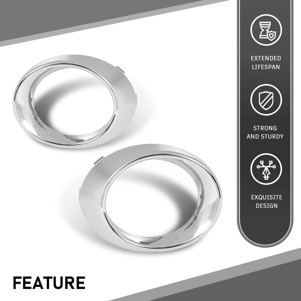 G-PLUS Fog Light Trim Set Left and Right Chrome 2Pcs Compatible with Benz GLK350 (submodel: 4Matic, Base) 2010-2012 2048851074