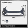 G-PLUS 1PC Front Bumper Cover w/Brackets Compatible with Ford Escape 2017 2018 2019, GJ5Z-17757-APTM, GJ5Z-17C947-AA, GJ5Z-17C947-AB, Black