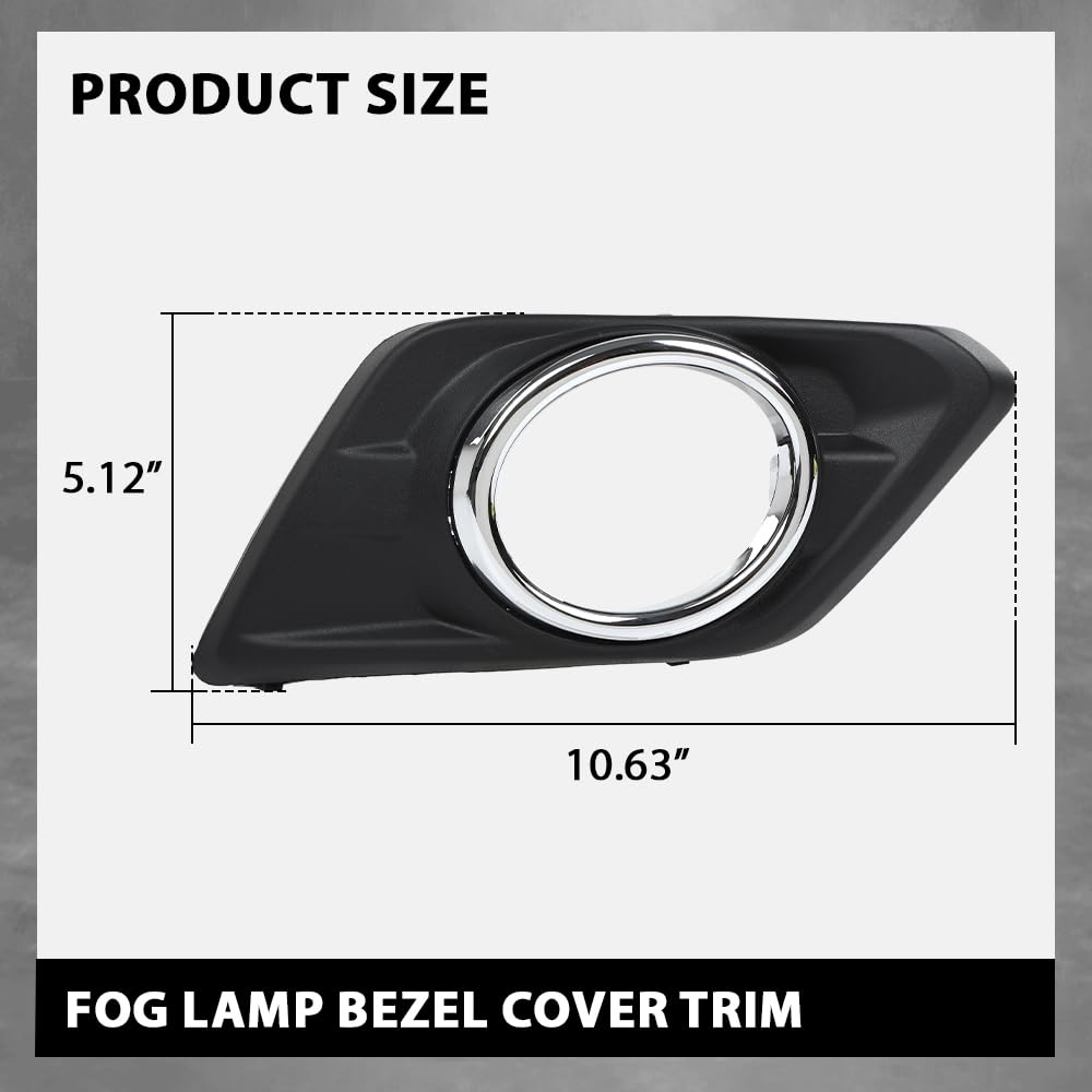 G-PLUS Fog Light Bezel Covers Trim Left + Right Driver Passenger Compatible with Nissan Rogue 2014-2016