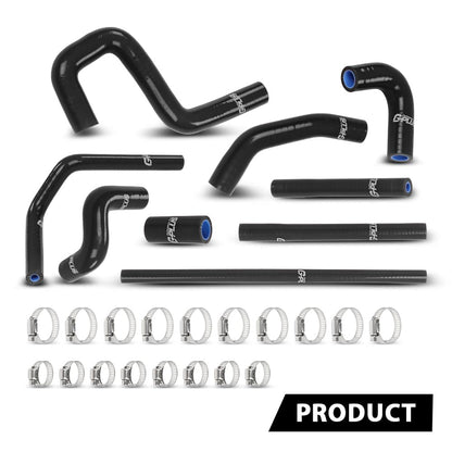 G-PLUS Silicone Heater Hose Kit Compatible with Toyota 4Runner 3.4L 1996-2002 W/Rear Heater Black