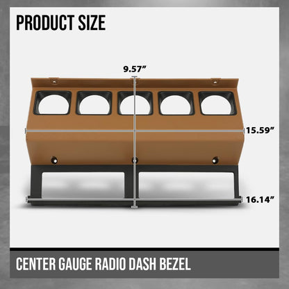 G-PLUS Center Gauge Radio Dash Bezel Trim Compatible with Jeep Wrangler YJ 1987-1995 Yellow