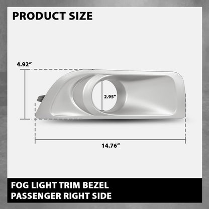 G-PLUS Passenger Side Fog Light Bezel Compatible with Subaru Outback 2010-2012 57731AJ42A, SU1039101