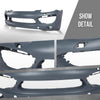 G-PLUS Front Bumper Cover Fascia With Headlight Washer Holes Compatible with Porsche Cayenne 2011 2012 2013 2014 95850522131G2L, PO1000144 Black