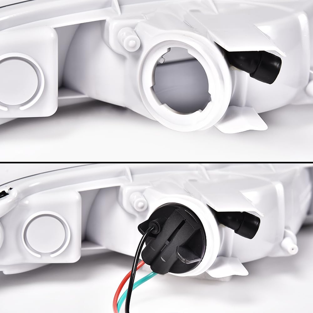 GPLUS Signal Lights, Compatible With Mazda MX-5 Miata 1990-1997, Front Bumper Mounted Marker Signal Parking Light (Clear lens Chrome Housing Amber Reflector)