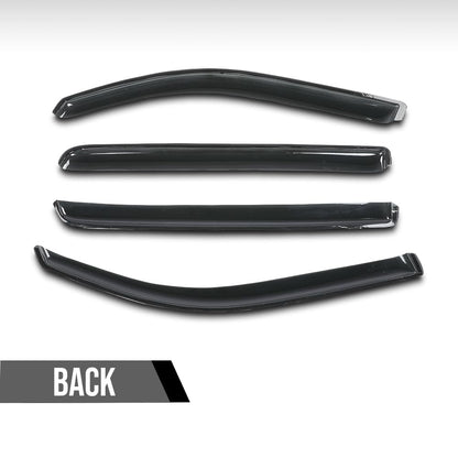 G-PLUS in-Channel Auto Vent Window Visor 4pcs Compatible with Dodge Ram 1500 Crew Cab 2019-2025 Not Fit Classic Body Style or Quad Cab in-Channel Rain Guards Smoke