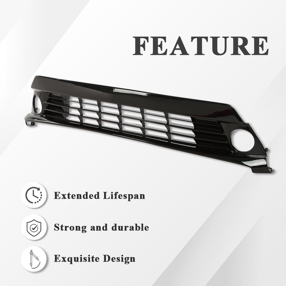 G-PLUS Front Bumper Grille Compatible with Toyota Prius 2012-2015 Primed Black 5310247020 TO1036157
