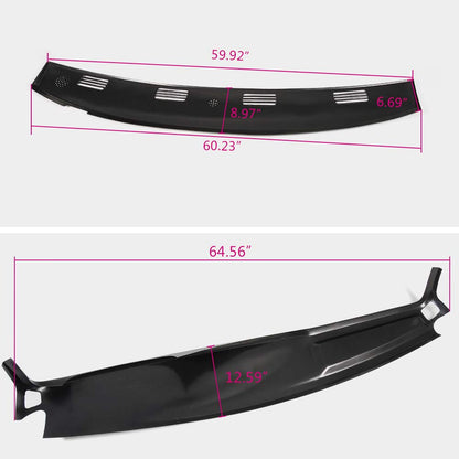 G-PLUS Molded Dashboard Dash Cover Cap Overlay Compatible with Dodge Ram 1500 2002-2005/Ram 2500 3500 2003-2005 Front Section ABS 2 Pieces Kit Black