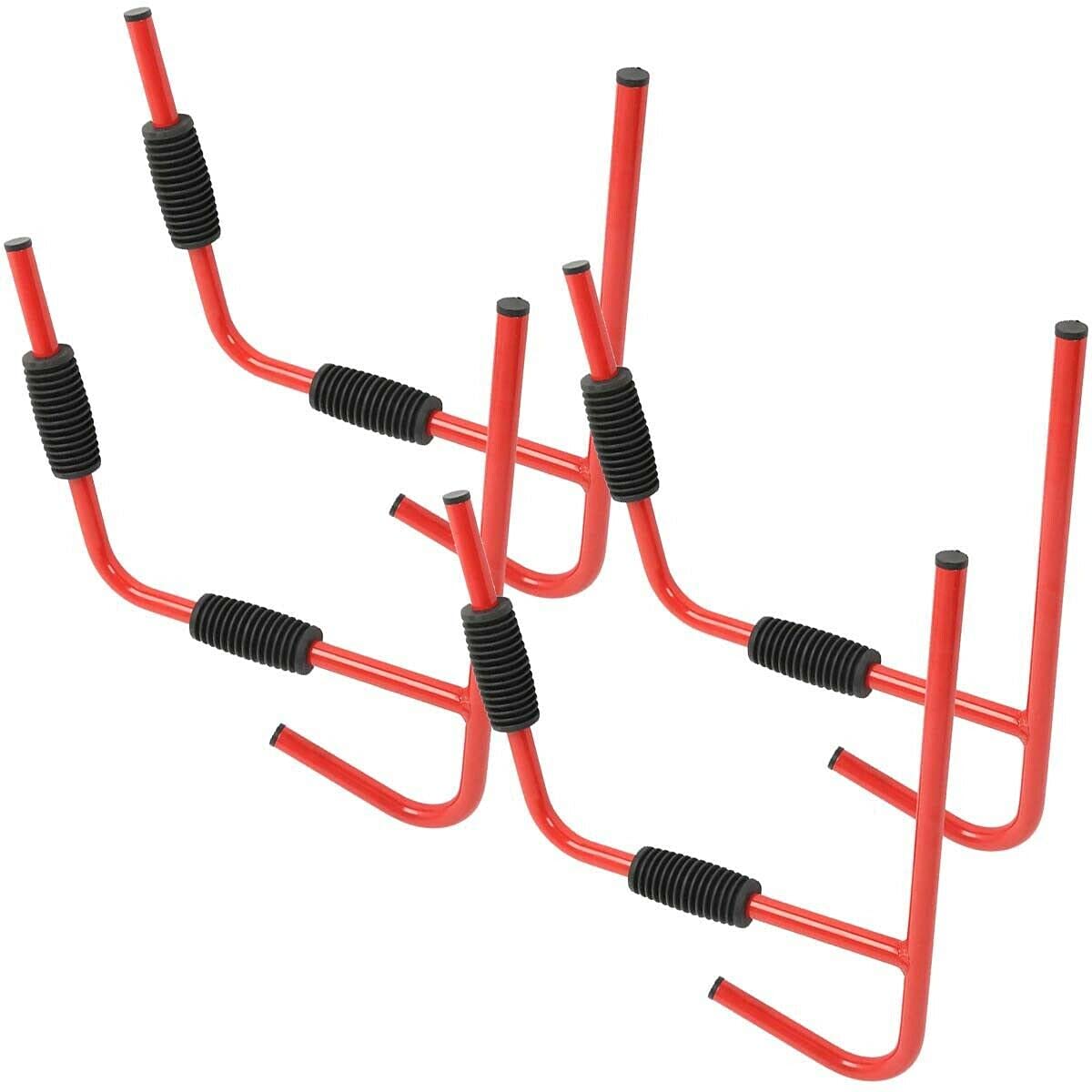 G-PLUS Kayak Storage Rack,2 Pairs Steel Ladder Wall Hanger for Kayaks and Paddle Board Canoes Boat Black Kayaks Storage Hook for Indoor Outdoor