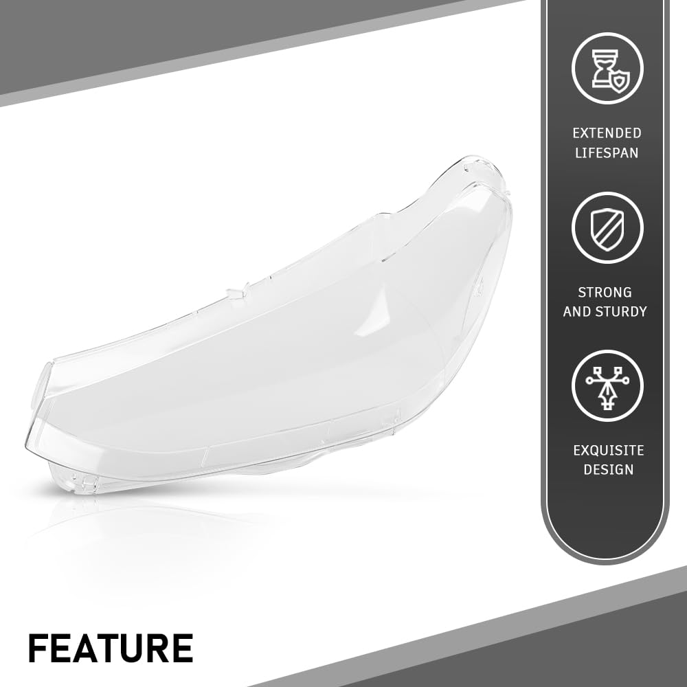 G-PLUS Headlight Lens Headlamp Cover Compatible with BMW X3 X4 G01 G02 G08 2018-2021 2PCS
