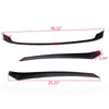 Red 3PC Grille Trims Compatible with Honda Civic 2016 2017 2018 | Type-R Style Front Hood Grille Moulding Cover Trim with Tape