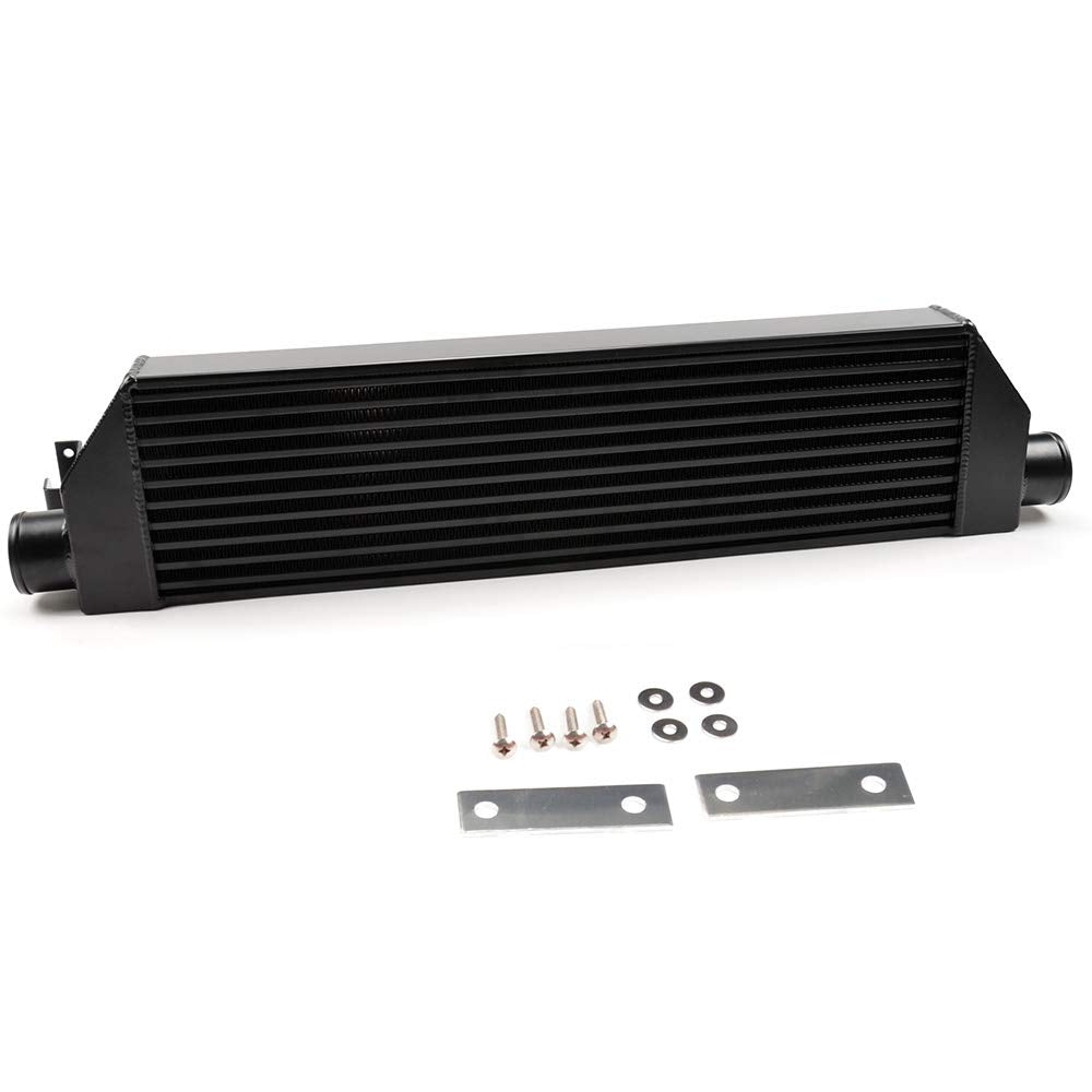 Twin Intercooler + Blue Hose Kit Black Compatible With VW VOLKSWAGEN Golf R GTI MK7 Upgrade