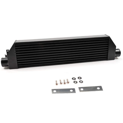 Twin Intercooler + Blue Hose Kit Black Compatible With VW VOLKSWAGEN Golf R GTI MK7 Upgrade
