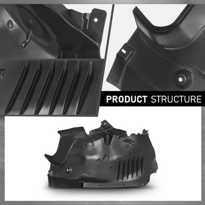 G-PLUS Front Left Driver Side Fender Liner Compatible with Benz C300 C350 2008-2011 MB1248145, 2046905730