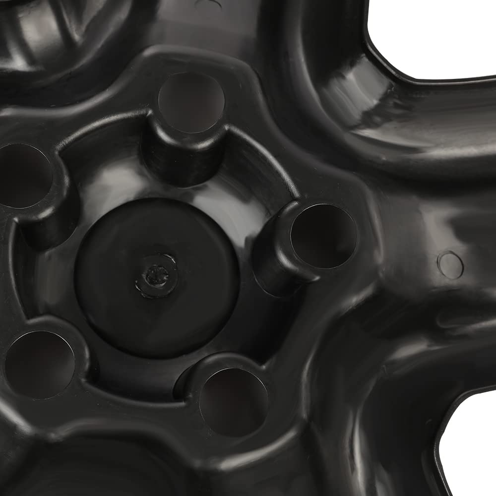 G-PLUS Wheel Skins Hub Caps Full Rim Covers 17" Compatible with 2006-2012 Toyota RAV4,Auto Tire Replacement Exterior Chrome Wheels Cap Cover with 5 Spoke Black (4PC)