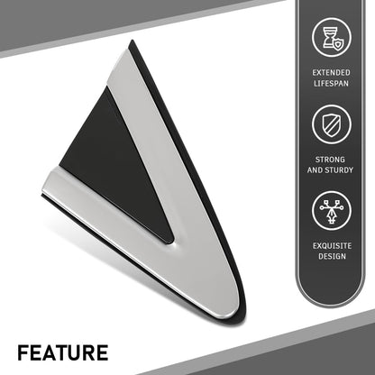 G-PLUS Front Right Side Fender Molding Trim Part Mirror Corner Triangle Trim View Mirror Flag Applique Panel Cover Compatible with Cadillac XTS 2013-2019 22955948 Chrome and Black