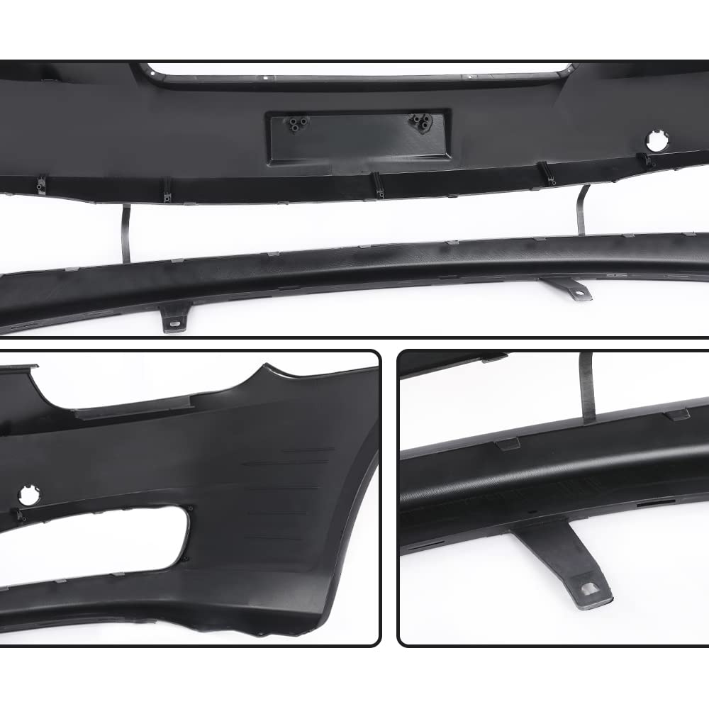 G-PLUS Front Bumper Cover Compatible with Hyundai Accent Sedan/Hatchback 2006 2007 2008 2009 2010 2011, Not Fit 2006 Hatchback, HY1000163 865111E000 865111E001, Primed Black