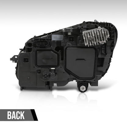 G-PLUS LED Headlight Right Side Compatible with Benz C-Class C300 W205 2015 2016 2017 2018 205906780364, MB2503227 Black