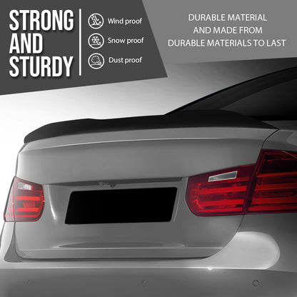 G-PLUS Rear Trunk Spoiler Wing Compatible with BMW F80 M3 Sedan All Model 2015 2016 2017 2018, Not Fit Convertible Models or GT or Wagon Model Gloss Black