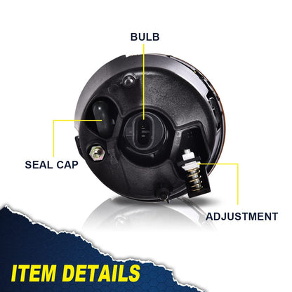 G-PLUS Front Fog Lights Assembly Compatible with 2004-2015 Nissan Titan / 2005-2007 Nissan Armada Clear Lens Driving Fog Lamps Compatible with w/ 889 12V 37.5W Bulbs 2pcs