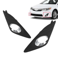 G-PLUS 2PCS Fog Light Covers for Toyota Camry 2012-2014 Front Bumper Front View