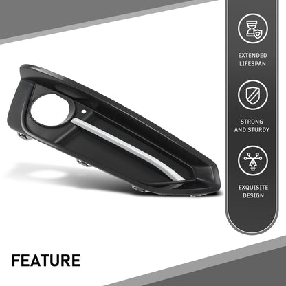 G-PLUS Front Passenger Right Side Fog Light Cover Trim Driving Lamp Compatible with BMW 230i xDrive Base 2017-2021 For Sport Line Models Without M Sport Package 51117343732, BM1039163 Black