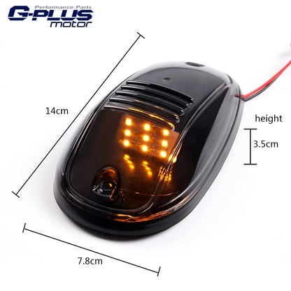 G-PLUS Cab Roof Running Marker Lights Compatible With Most of 4x4 / Off-Road/SUV/Crossover/Jeep/RV/Pickup truck vehicle,LED Roof Smoke Lens Light,5 Piece