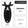 G-PLUS Wall Hanger Hook European Antler Style Wall Mount Bracket for Hanging Mounting Elk Deer Antelope Living Room Bedroom Home Decor 4PCS Black