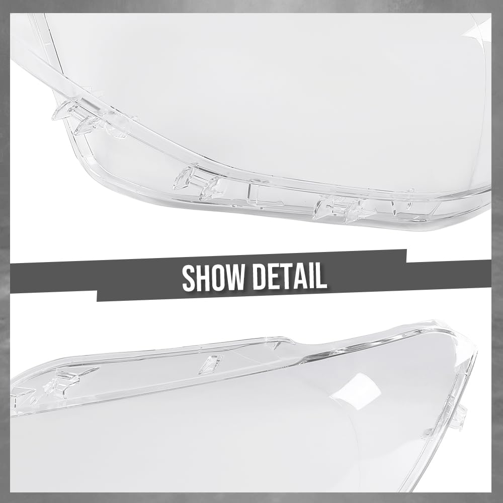 G-PLUS Headlight Lens Cover Compatible with BMW F20 2012-2014 Left & Right Pair Front Headlamp Lens Cover Clear