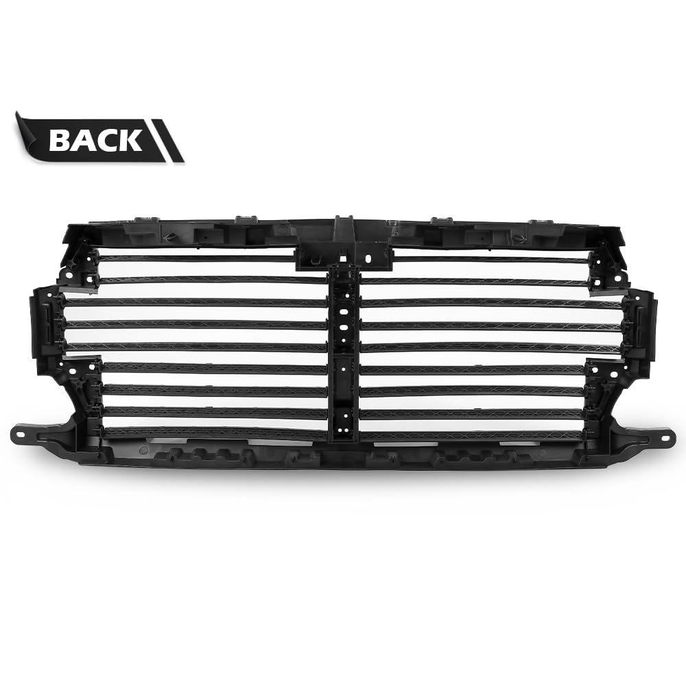 G-PLUS Upper Radiator Grille Air Shutter Control Assembly Black w/o Actuator Motor Controller Compatible with Ford F150 2018-2020 Pickup Truck/NOT fit Ford Raptor Truck JL3Z8475D