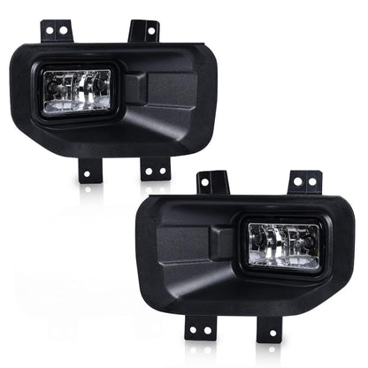 G-PLUS Headlights & Fog Lights Assembly Fit Ford F150 2015-2017 Headlamps Clear lens Black Housing Amber Reflector