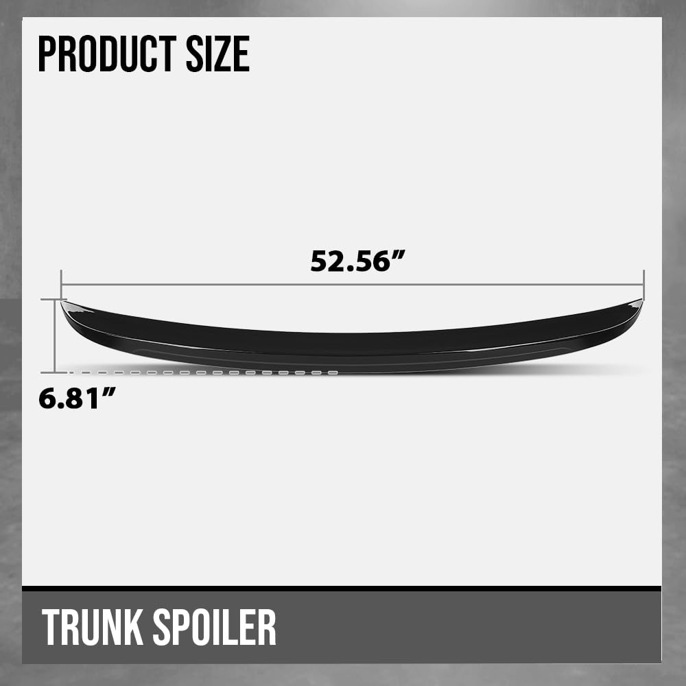 G-PLUS Rear Trunk Spoiler Wing Compatible with BMW 5-Series E60 Sedan 2004-2010 Fit BMW 525i 535i 550i M5 2004-2010 Not Fit E61 Touring Model Glossy Black