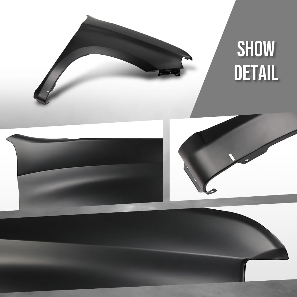 G-PLUS Front Right Fender Compatible with Chevy Silverado 1500 2019 2020 2021 2022 2023, 84502611, GM1241411, Primed Black