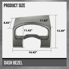 G-PLUS Dash Bezel Instrument Cluster Cover for F150 2004-2008 Gray Side View