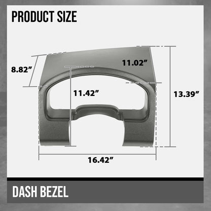 G-PLUS Dash Bezel Trim Instrument Cluster Cover Panel Compatible with Ford F150 2004-2008/Fit Lariat models Gray