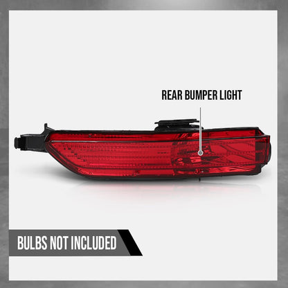G-PLUS Left Driver Side Rear Bumper Light Lower Tail Stop Lamp Compatible with VW Touareg 2011-2014 7P6945701D Red
