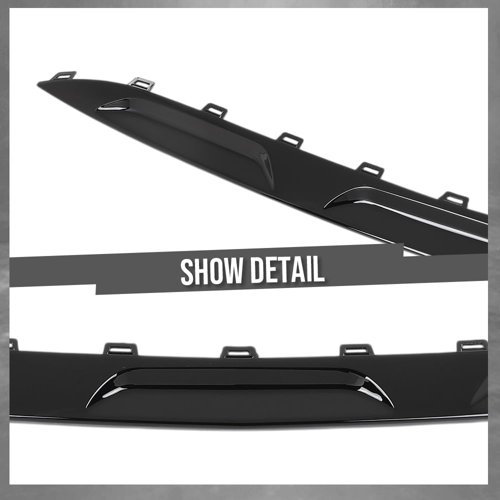 G-PLUS Front Bumper Lower Molding Trim Compatible with Benz W167 GLE-Class GLE350 GLE450 GLE580 2020-2022 A1678857003, 1678857003 Glossy Black
