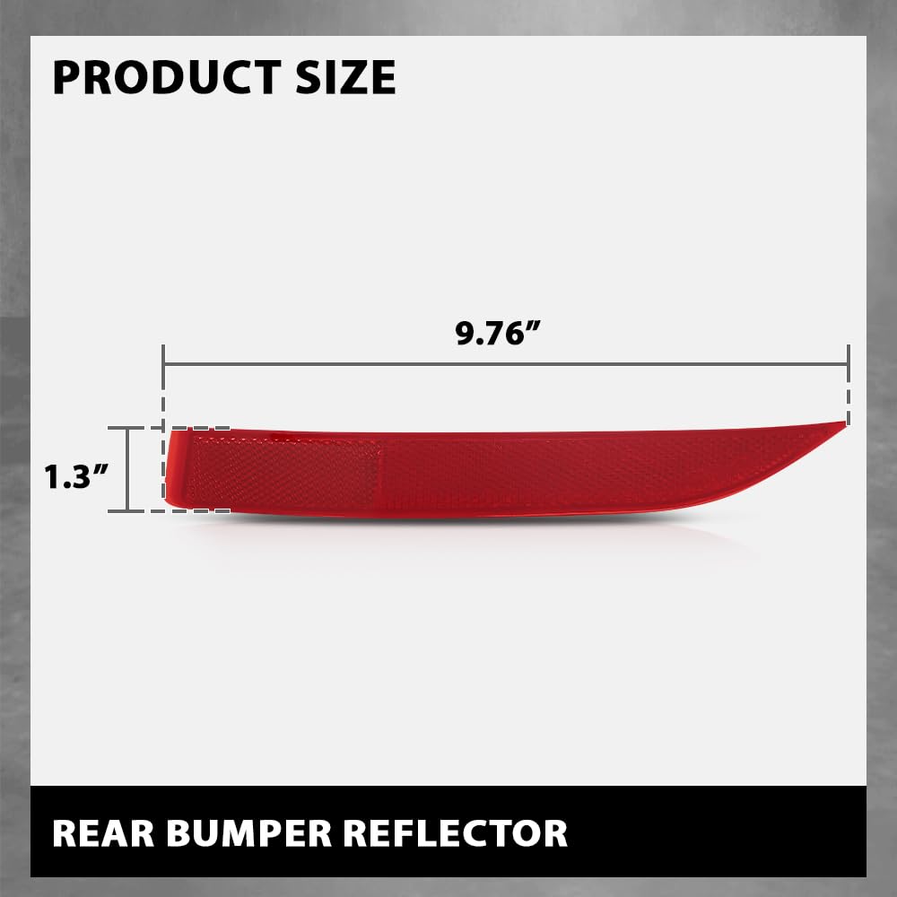 G-PLUS Rear Left Bumper Reflector, Compatible with BMW X1 sDrive28i, xDrive28i 2.0L L4 - Gas 2017-2019/ X1 xDrive28i 2.0L L4 - Gas 2016, Driver Side, 61617355547