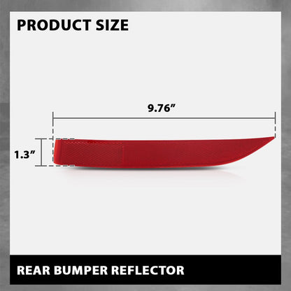 G-PLUS Rear Left Bumper Reflector, Compatible with BMW X1 sDrive28i, xDrive28i 2.0L L4 - Gas 2017-2019/ X1 xDrive28i 2.0L L4 - Gas 2016, Driver Side, 61617355547