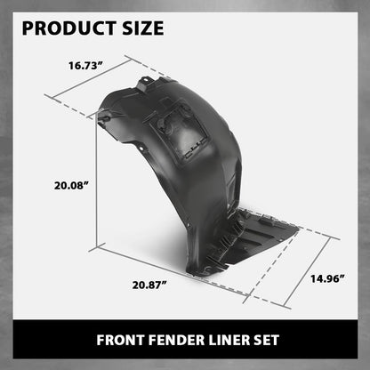 G-PLUS Fender Liner Set Front Left & Right Front 2Pc Compatible with BMW 323i 325i 328i 330Ci 335d 335i 2006-2012 51717059379-PFM, 51717059380-PFM