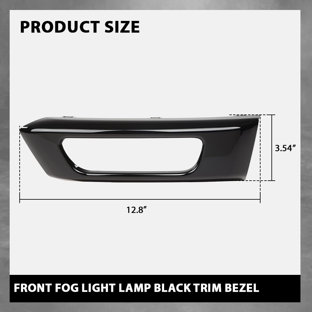 G-PLUS Pair Front Fog Light Lamp Trim Bezel Black Compatible with Land Rover Range Rover Sport Without SVR 2014-2017