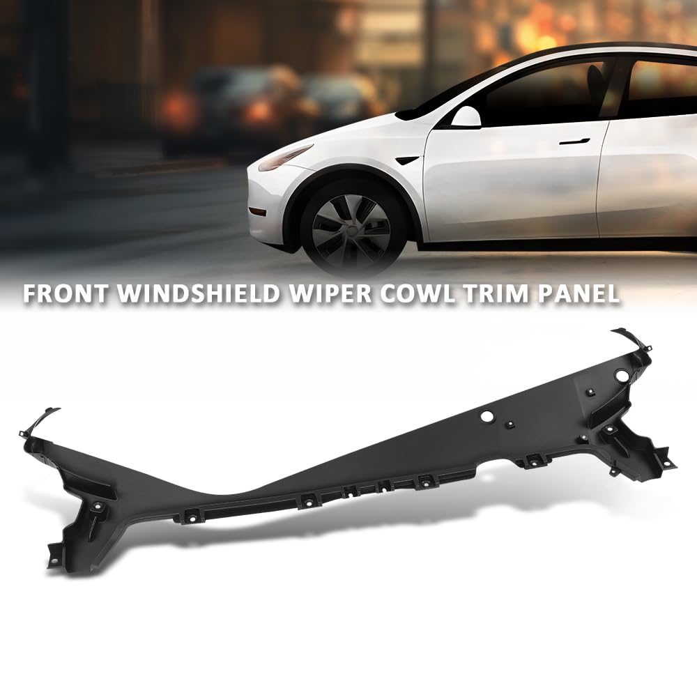 G-PLUS Front Windshield Wiper Cowl Trim Panel Compatible with Tesla Model Y 2019-2024 149260300D, 1492603-00-D Black